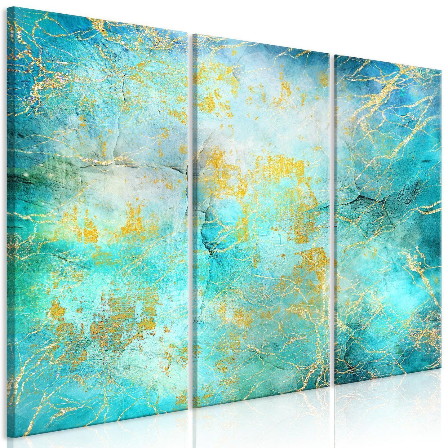 Leinwandbild - Emerald Ocean (3 Parts) Artgeist