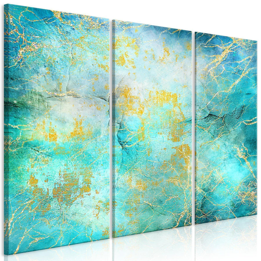 Leinwandbild - Emerald Ocean (3 Parts) Artgeist