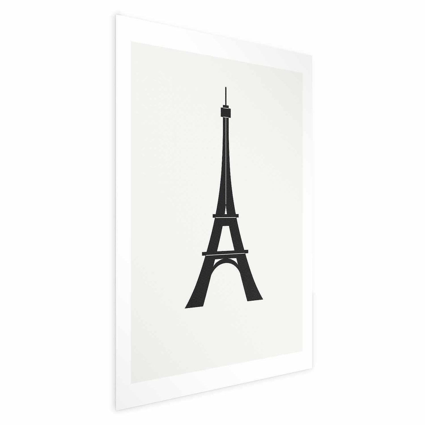 Poster - Eiffel Tower Simple Black-and-White Graphic Artgeist