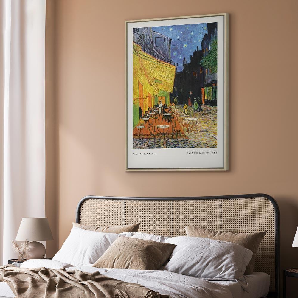 Leinwandbild - Cafe at Night (1 Part) Vertical