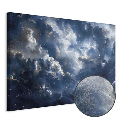 Leinwandbild - Astronomical Wonders: Clouds and Stars in Harmonious Combination