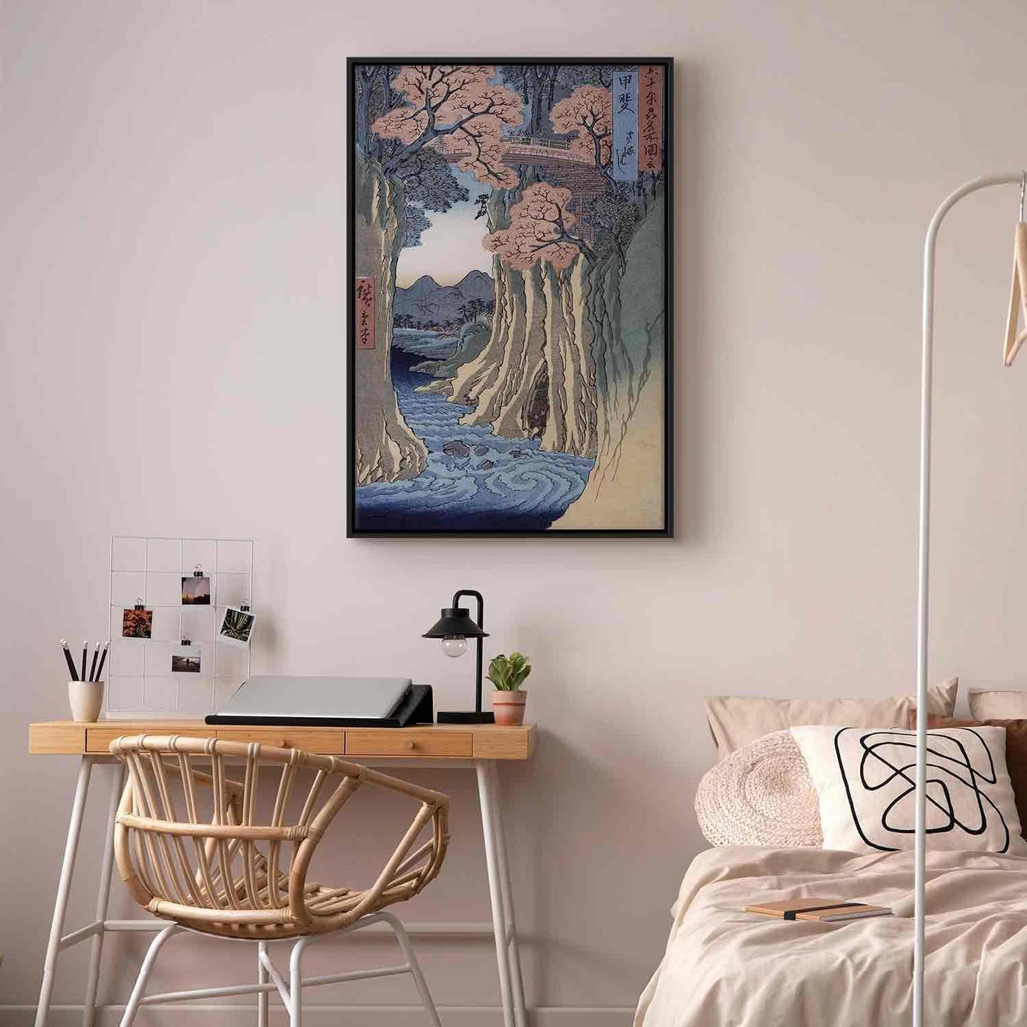 Leinwandbild - Utagawa Hiroshige – The monkey bridge in the Kai province