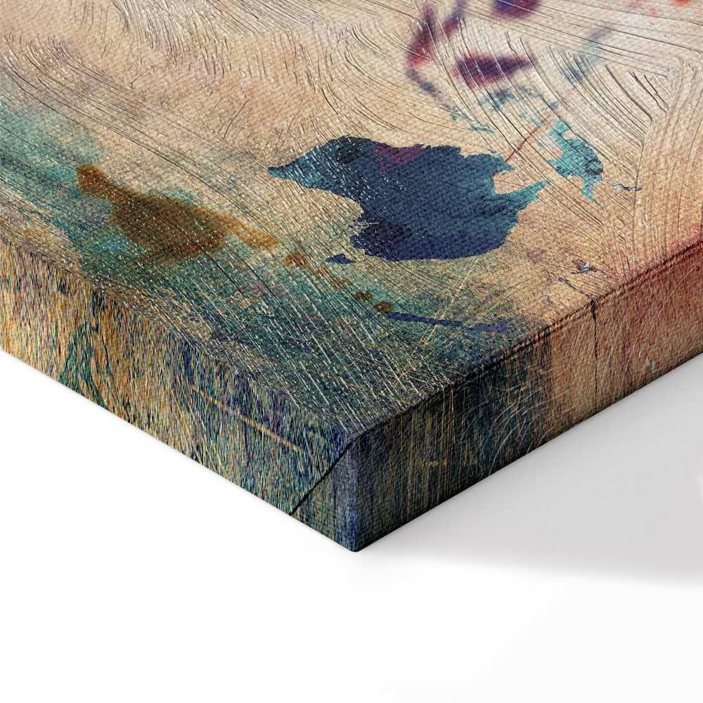 Leinwandbild - Rainbow Map (triptych)