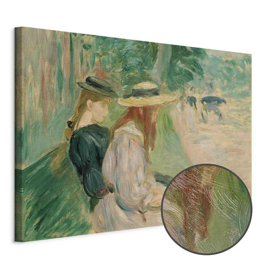 Leinwandbild - Berthe Morisot – Sur un banc de Bois de Boulogne