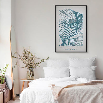 Leinwandbild - Simple Blue (1 Part) Vertical