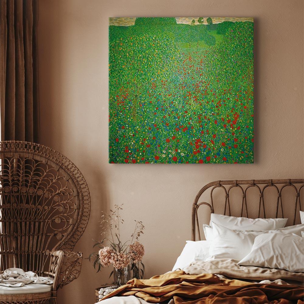 Leinwandbild - Gustav Klimt – Poppy Field