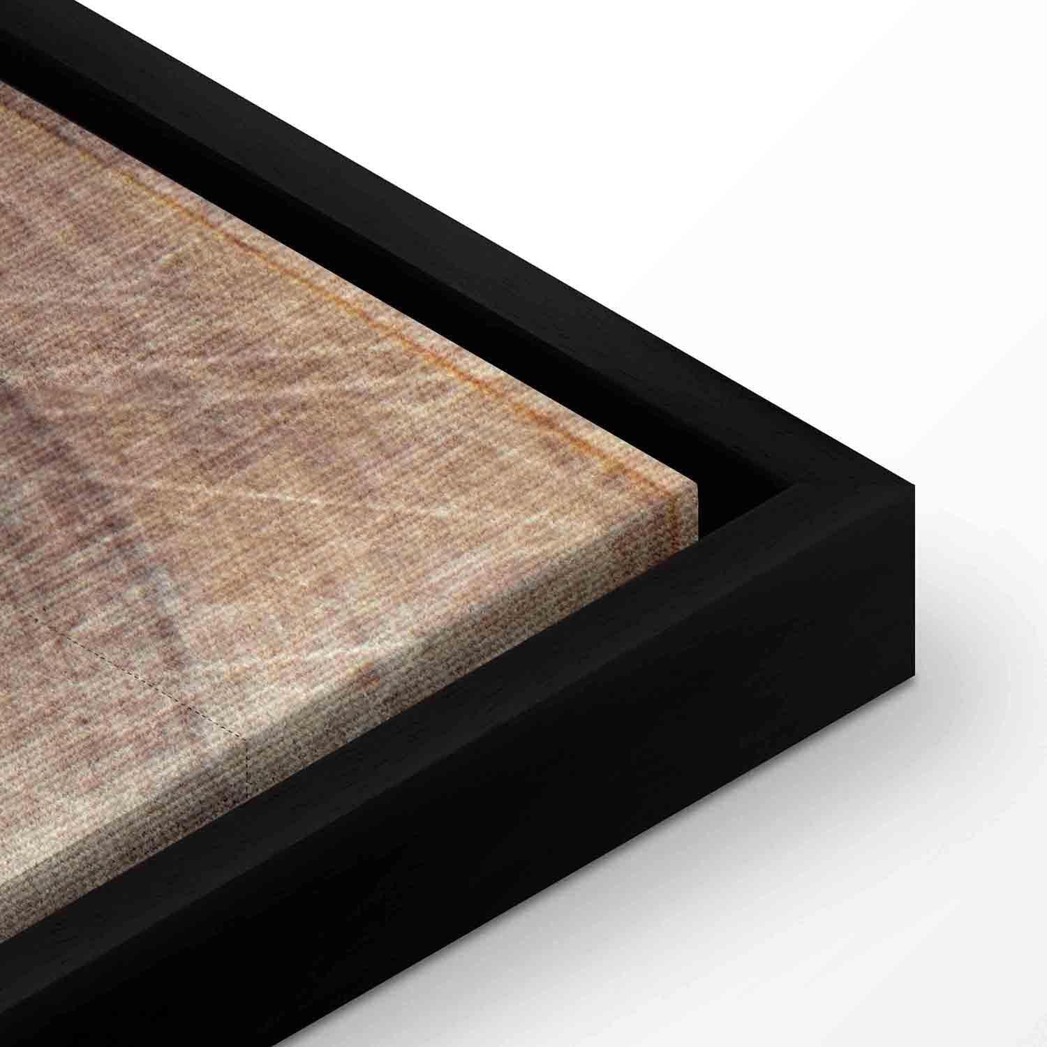 Leinwandbild - World Map: Wooden Mosaic Artgeist