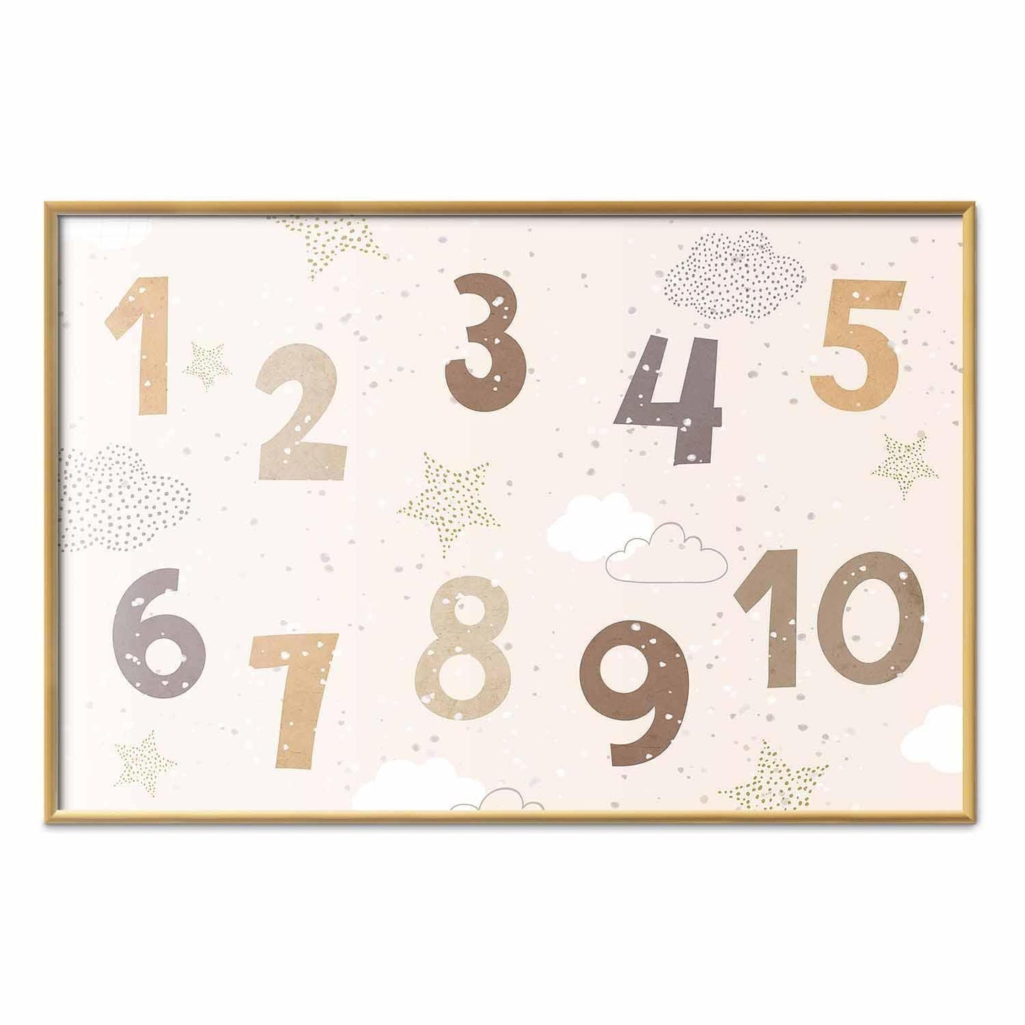 Poster - Numbers with Falling Snow