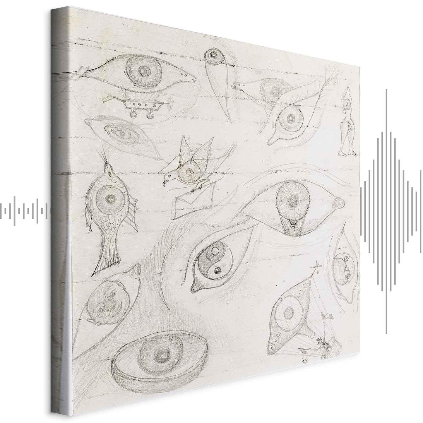 Leinwandbild - Frida Kahlo – Drawing of Eyes