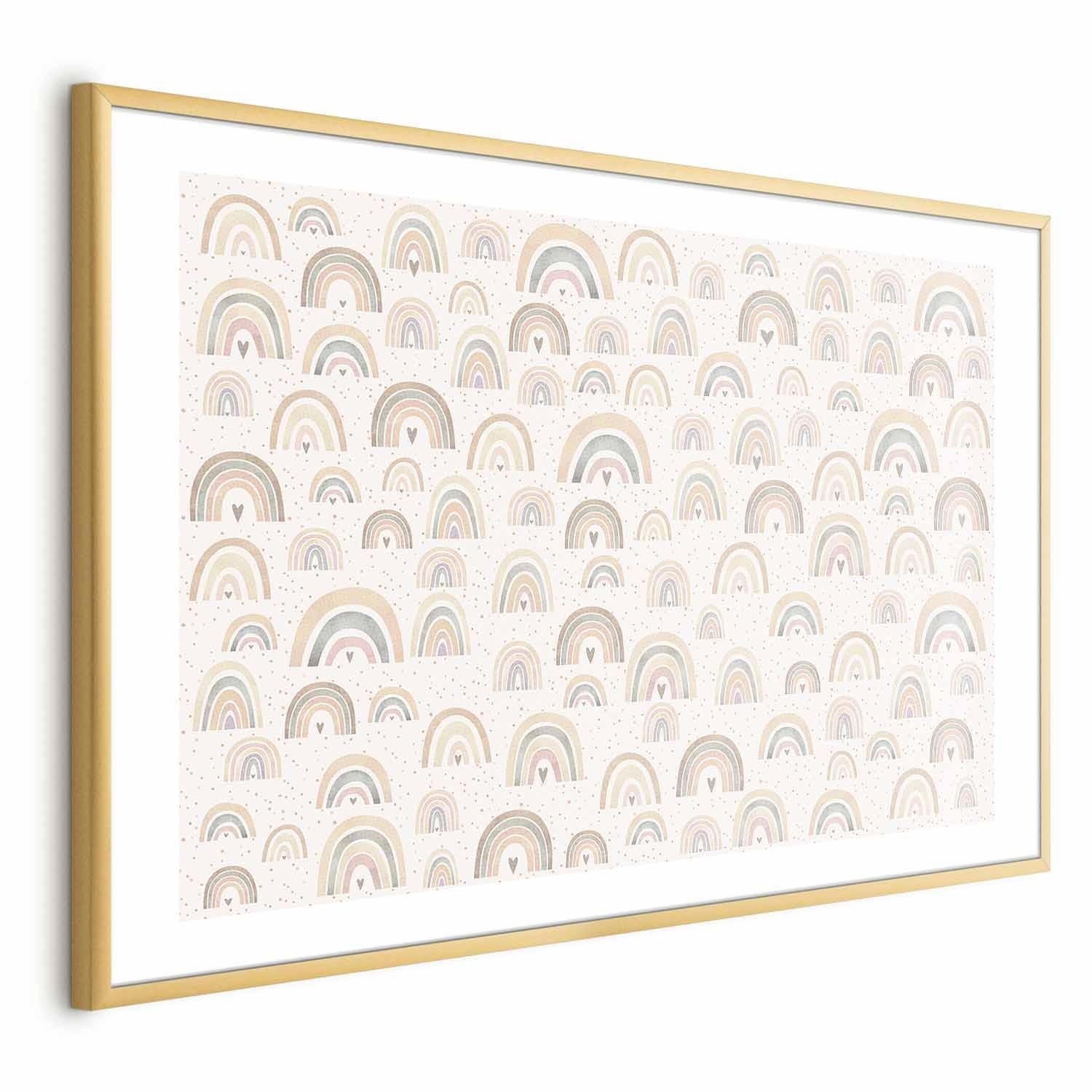 Poster - Rainbows and Hearts Artgeist