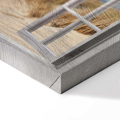 Leinwandbild - Window: View of the Beach