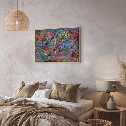 Leinwandbild - Map: Jackson Pollock inspiration