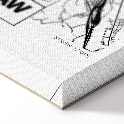 Leinwandbild - City Plan: Wroclaw (1 Part) Vertical