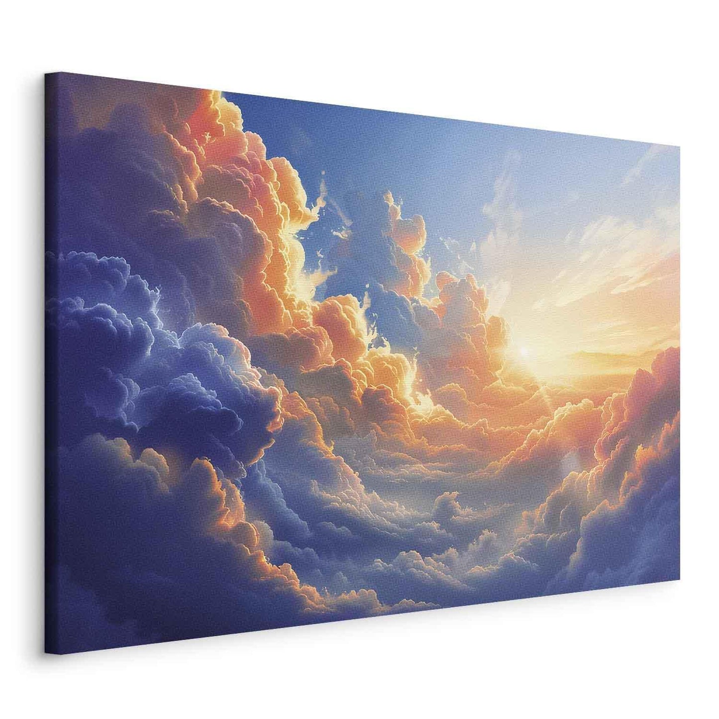 Leinwandbild - Sunset Over a Cloudy Sea: A Wonderful Symphony of Colors Artgeist