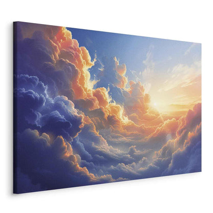 Leinwandbild - Sunset Over a Cloudy Sea: A Wonderful Symphony of Colors Artgeist