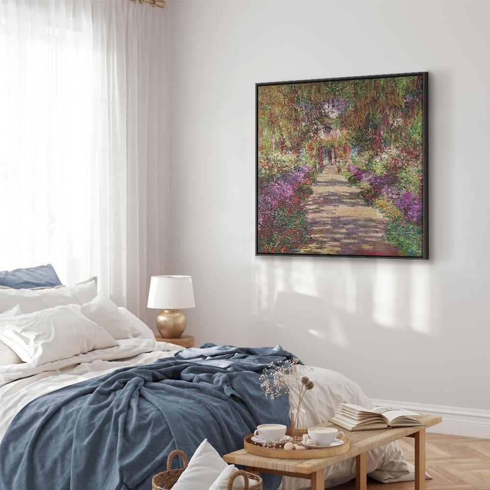 Leinwandbild - Claude Monet – A Pathway in Monet's Garden