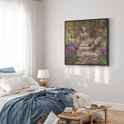 Leinwandbild - Claude Monet – A Pathway in Monet's Garden