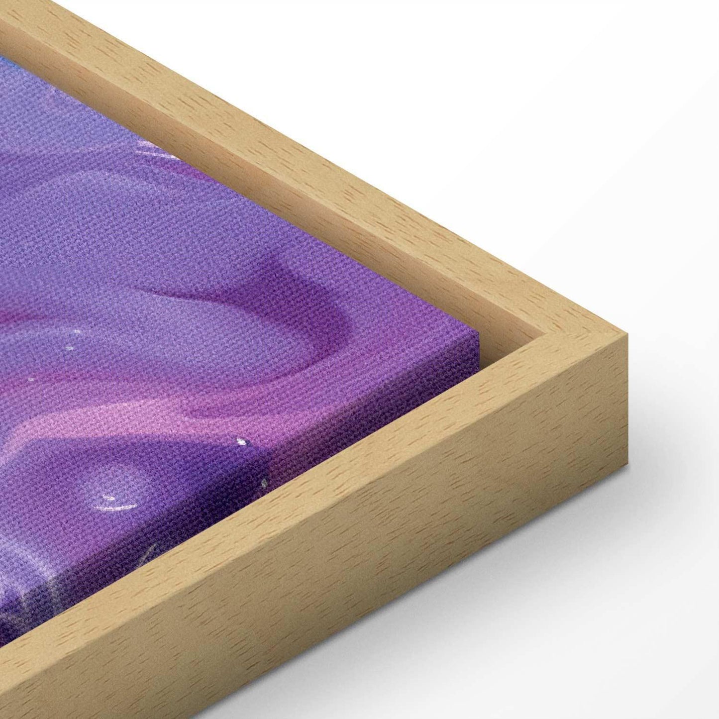 Leinwandbild - Night Flows - Abstract Waves in Shades of Blue and Violet