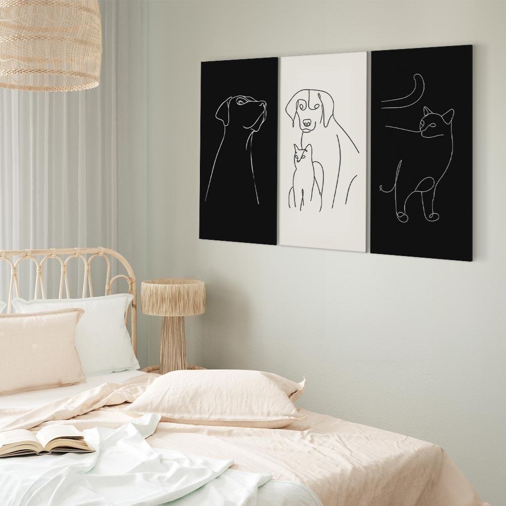 Leinwandbild - Domestic Animals (3 Parts)