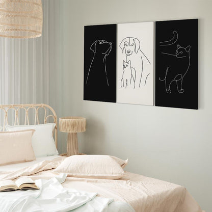 Leinwandbild - Domestic Animals (3 Parts)