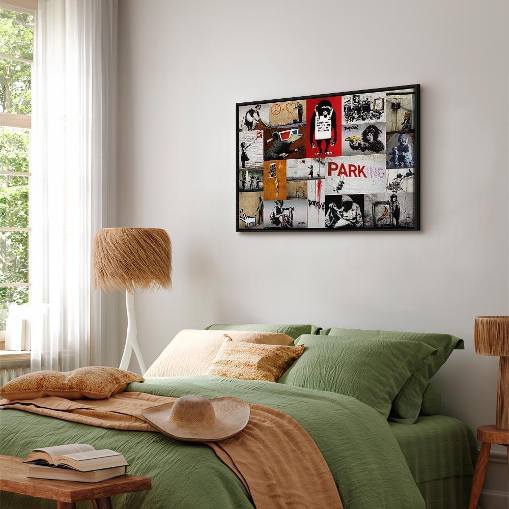 Leinwandbild - Banksy - collage