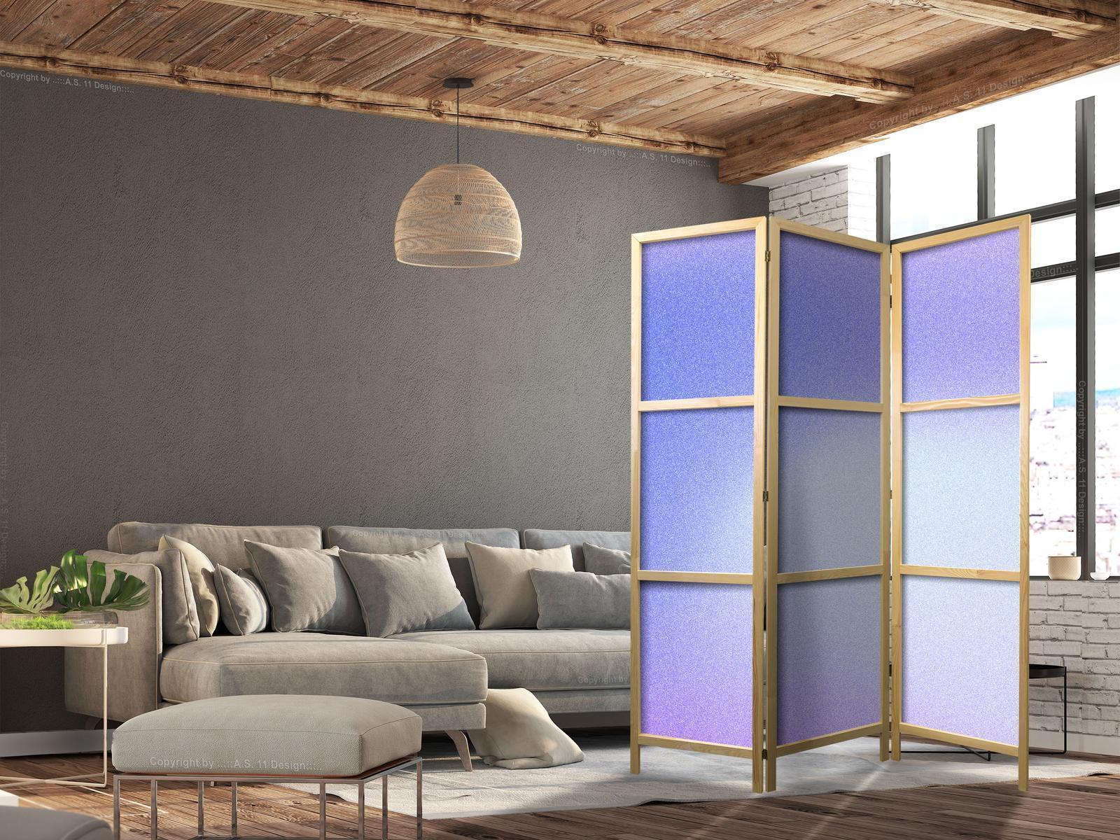 Japanischer Paravent - Heather Mist - Delicate Gradient Composed of Various Shades of Violet Artgeist