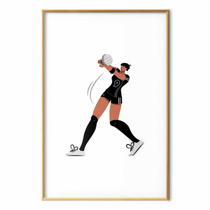Poster - Illustration - Female Volleyball Team Player
