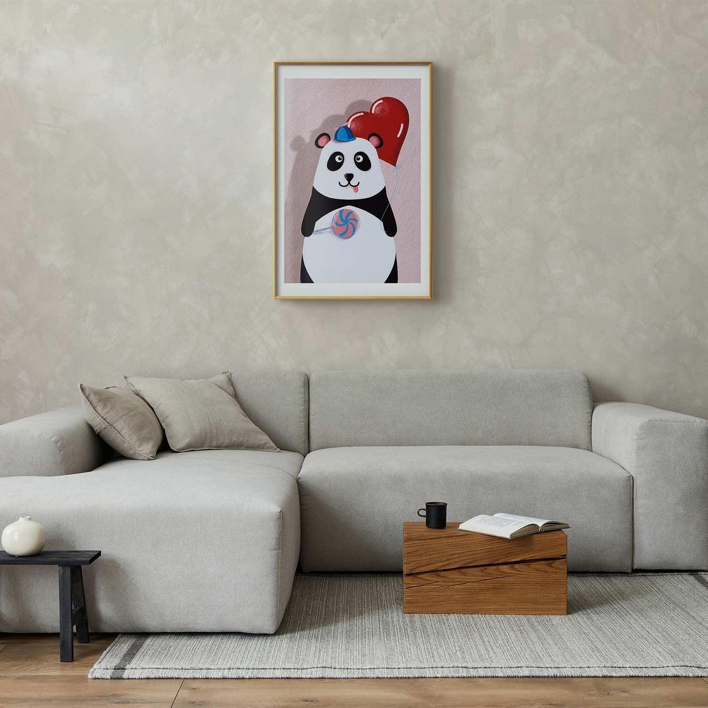 Poster - Panda with a Balloon Artgeist