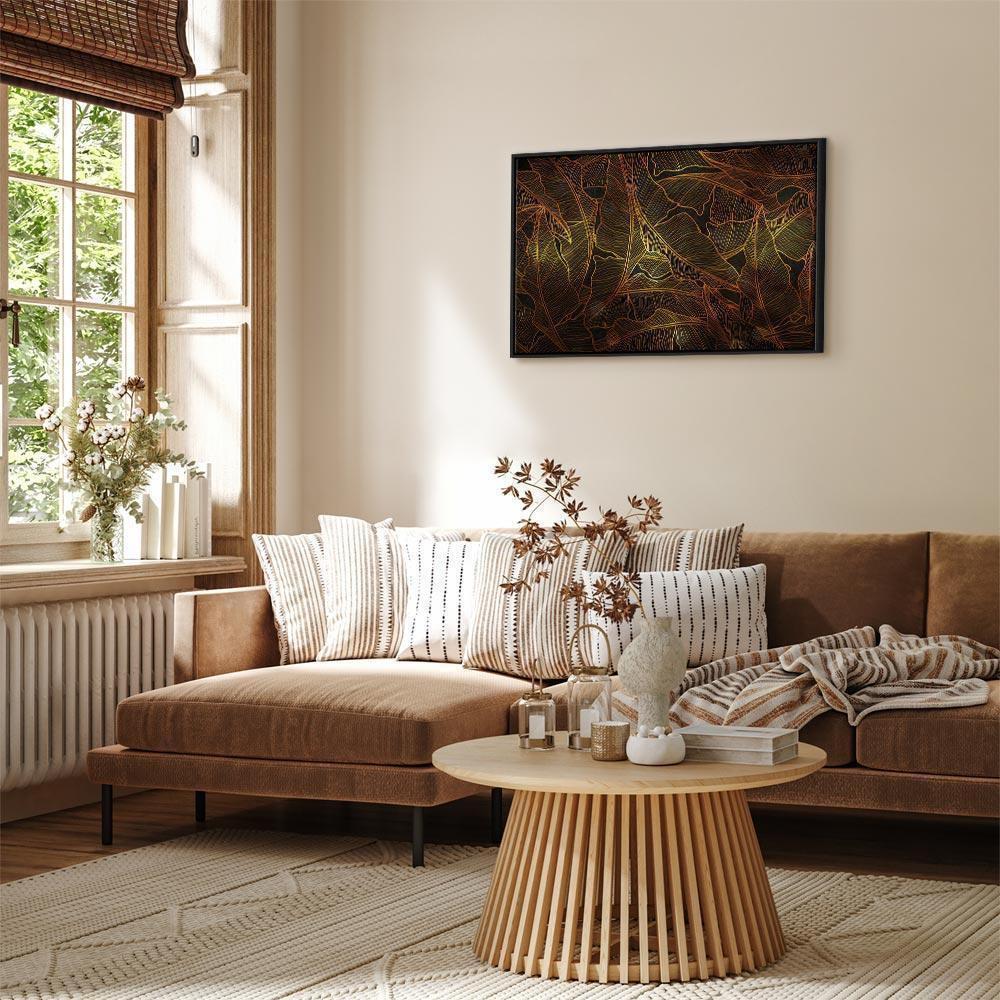 Leinwandbild - Dance of Golden Leaves (1 Part) Wide