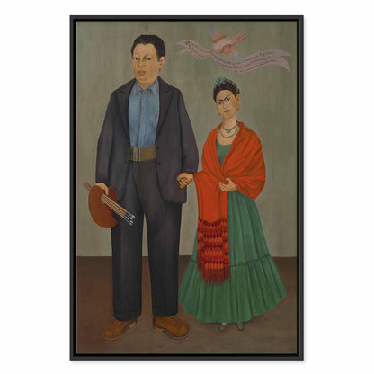 Leinwandbild - Frida Kahlo – Frida and Diego Rivera
