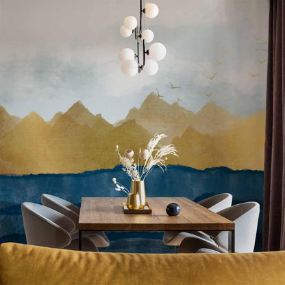 Fototapete - Dawn in the Mountains - Second Variant