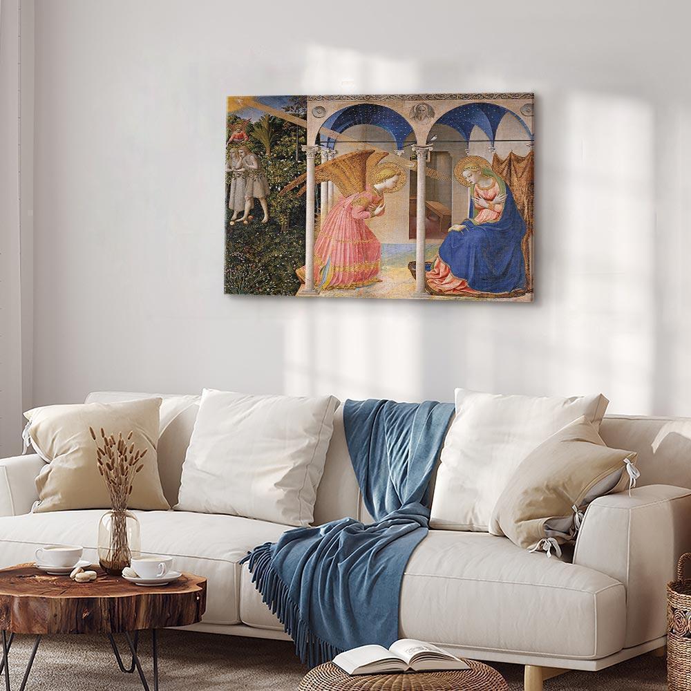 Leinwandbild - Fra Angelico – The Annunciation