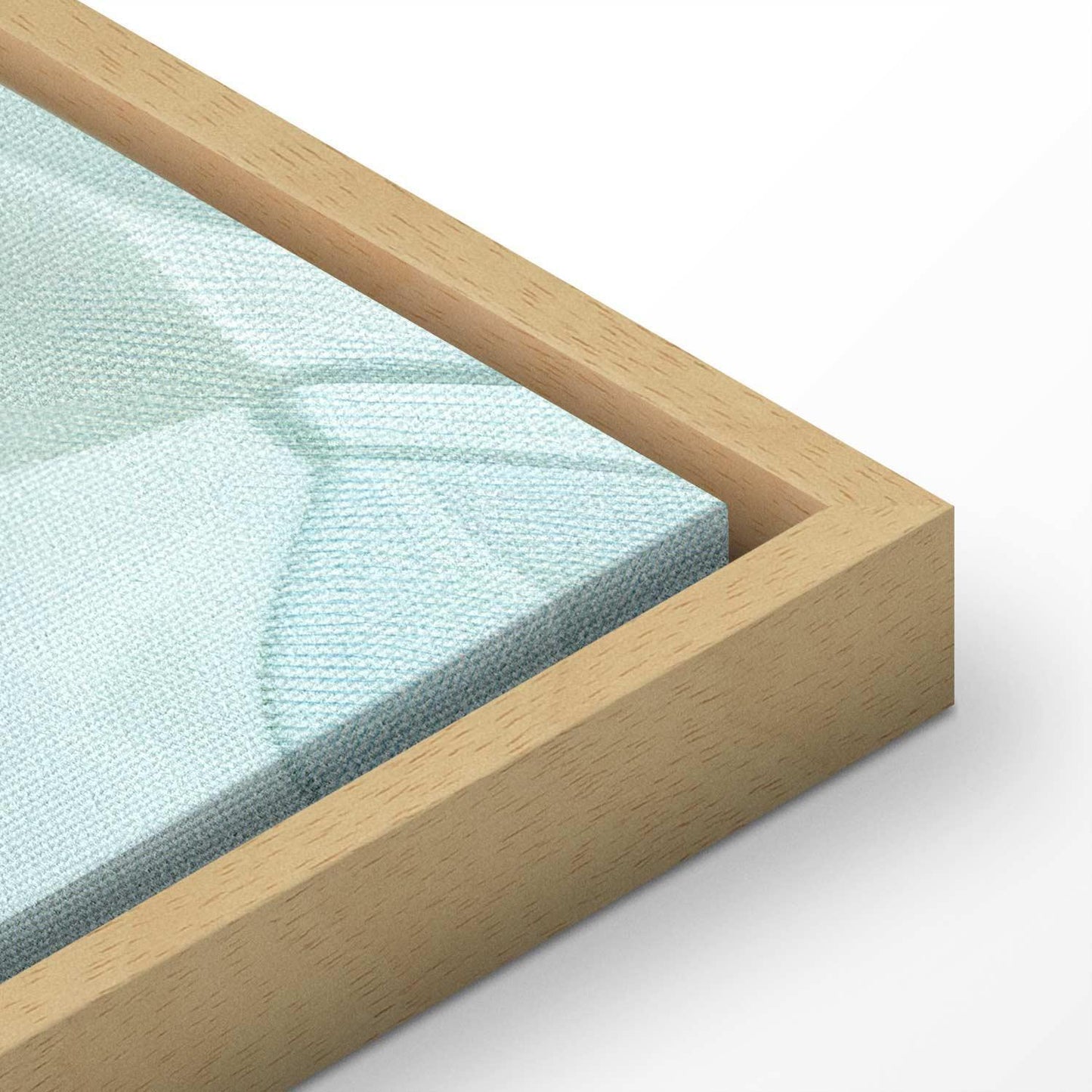 Leinwandbild - Large Leaves in Shades of Green-Mint: Botanical Motif