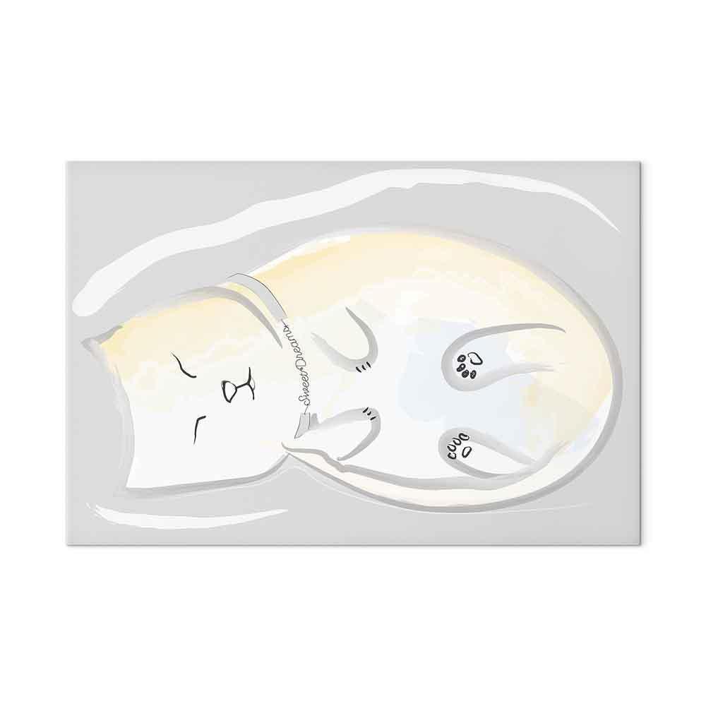 Leinwandbild - Sleepy Kitty (1 Part) Vertical