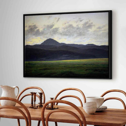 Leinwandbild - Berglandschaft in Böhmen (Caspar David Friedrich) Artgeist