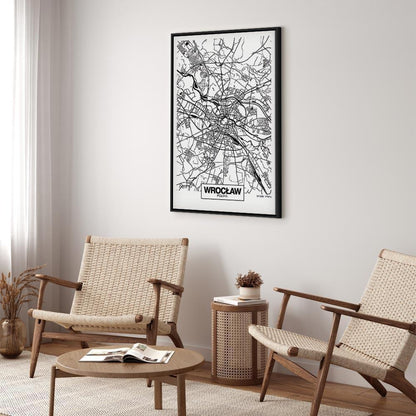 Leinwandbild - City Plan: Wroclaw (1 Part) Vertical