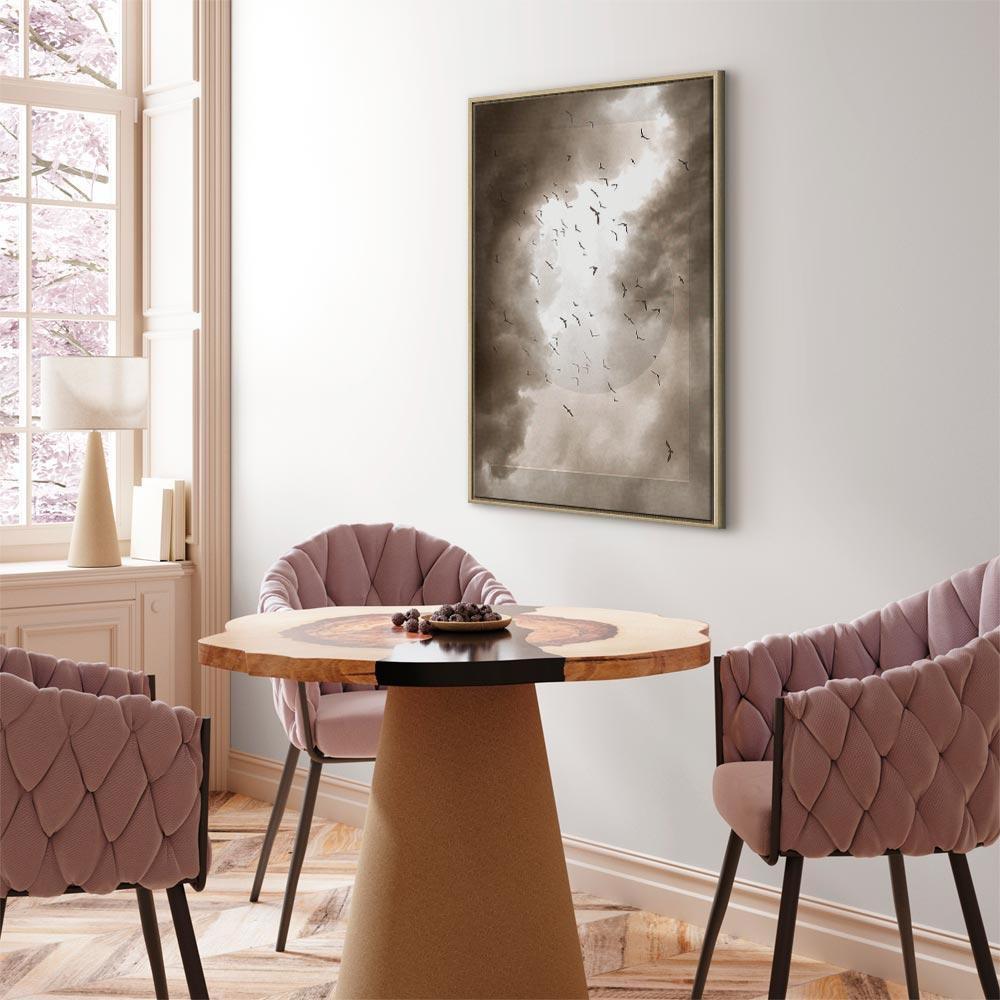 Leinwandbild - Birds in the Clouds (1 Part) Vertical