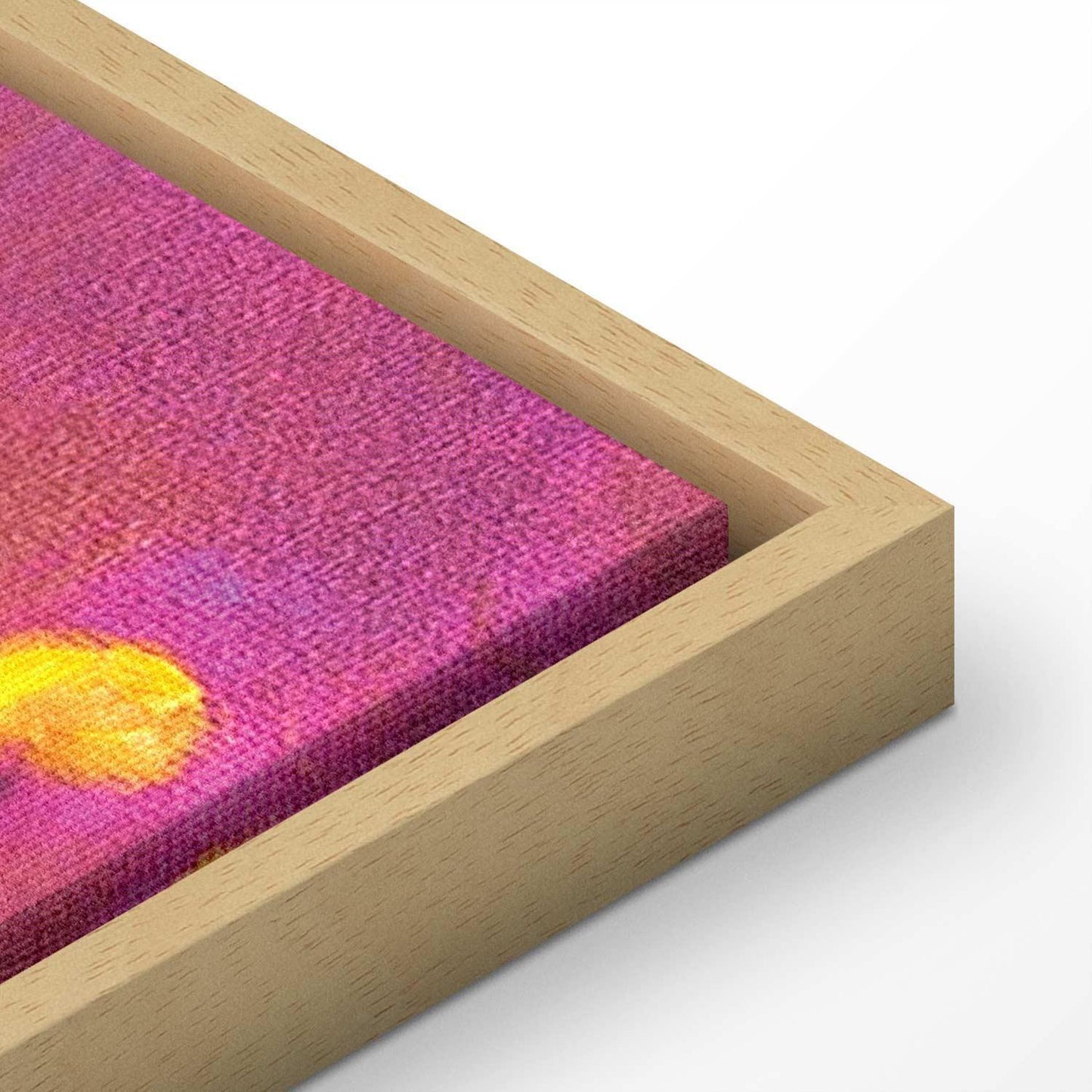 Leinwandbild - Modern impressionism - night landscape of a lake with a floating boat