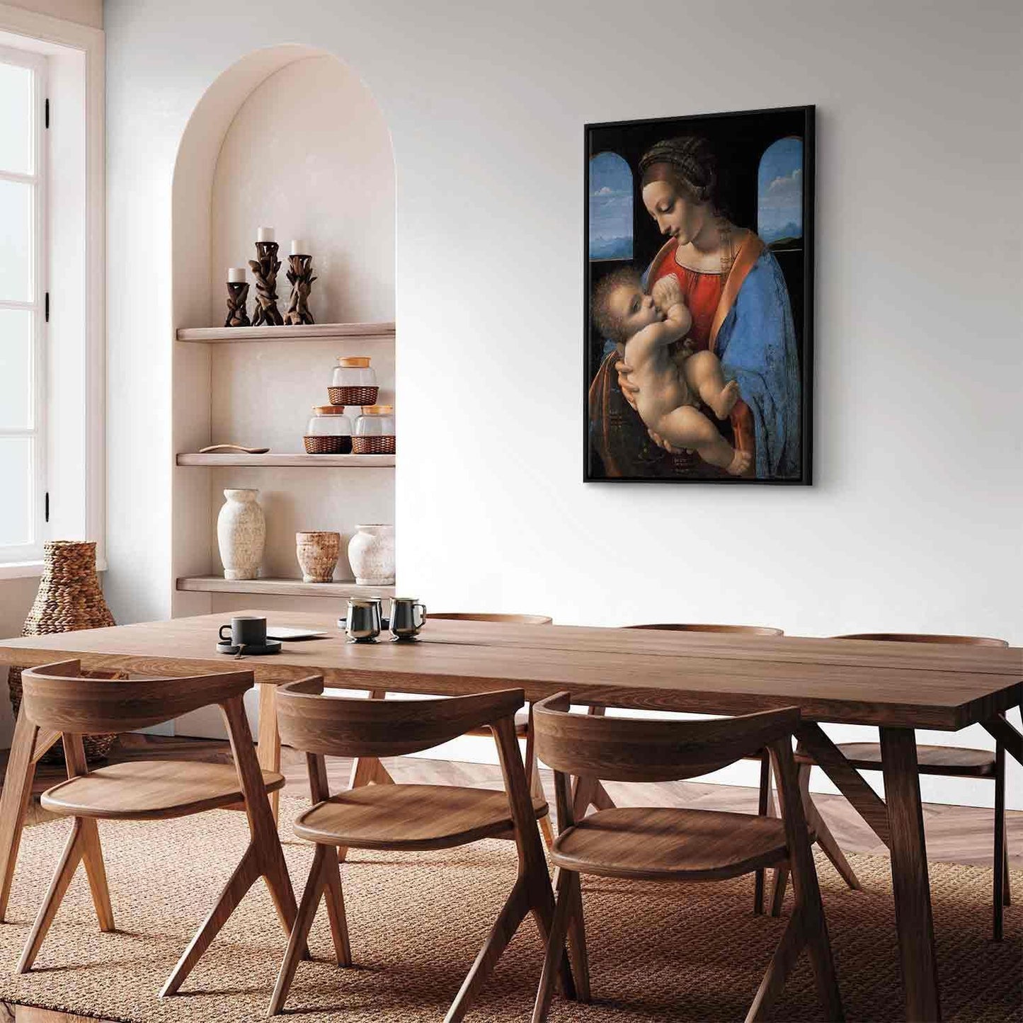 Leinwandbild - Leonardo da Vinci – Madonna Litta