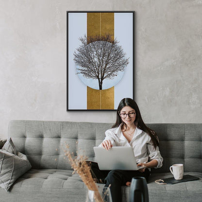 Leinwandbild - Circle of Nature (1-part) - Tree Branches in Round Composition