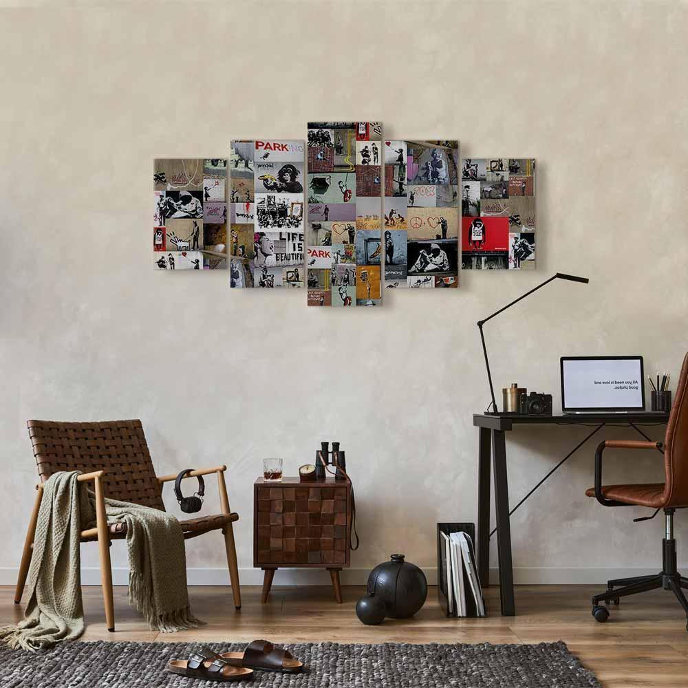 Leinwandbild - Art of Collage: Banksy IV