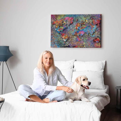 Leinwandbild - Map: Jackson Pollock inspiration