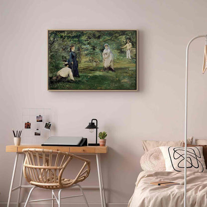 Leinwandbild - La Partie de croquet à Paris (Edouard Manet) Artgeist