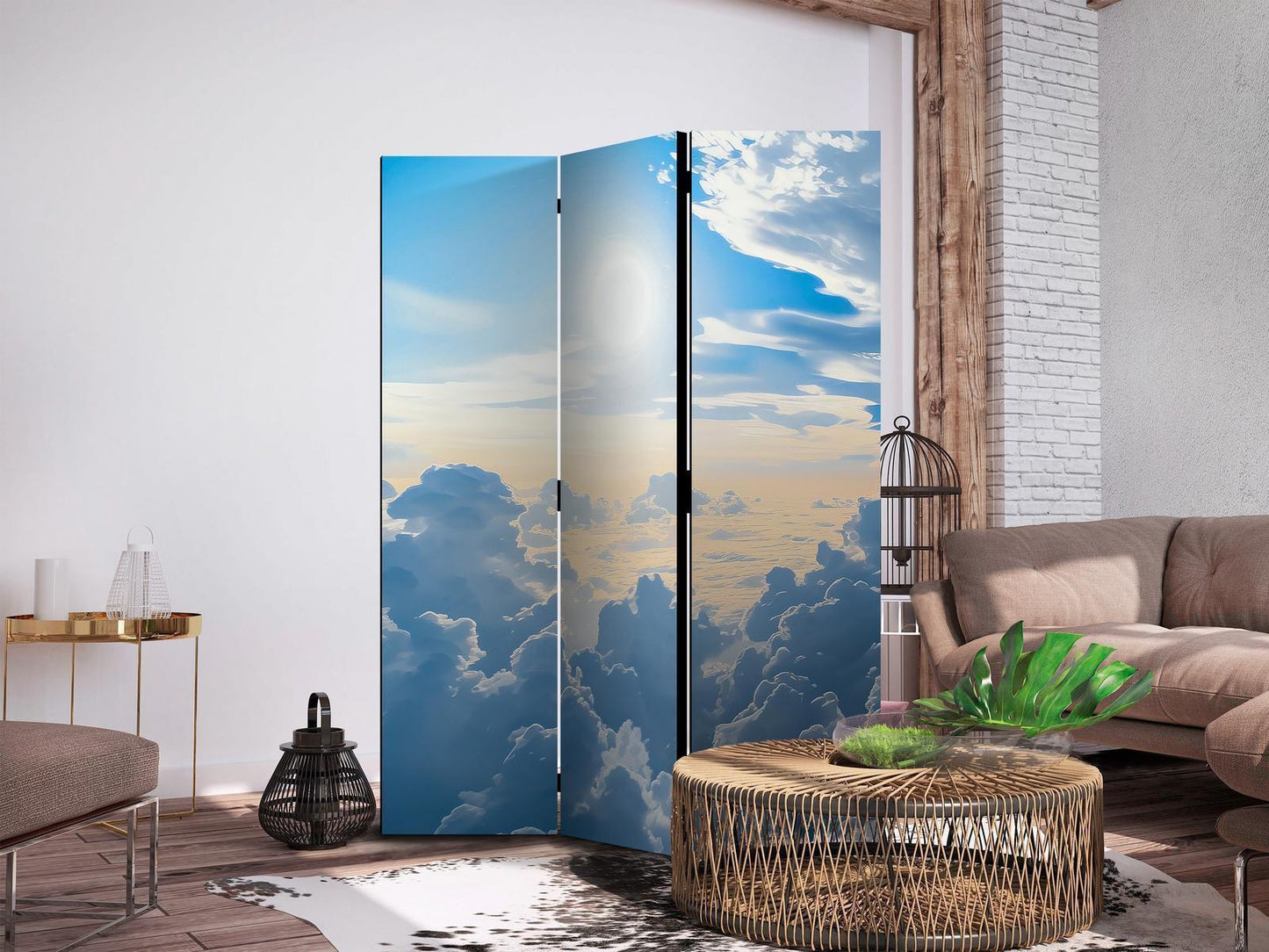 Paravent - Symphony of Light: The Sun and Clouds Collaborating on a Beautiful Sky Artgeist