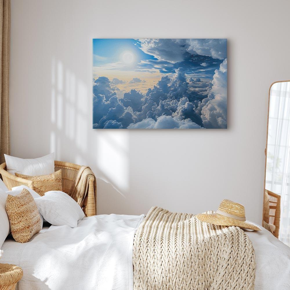 Leinwandbild - Symphony of Light: Sun and Clouds Collaborating on a Beautiful Sky