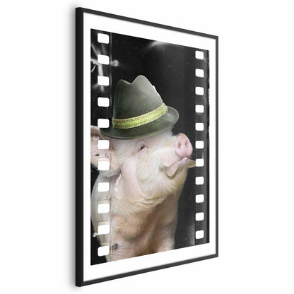 Poster - Pig with a Mustache Artgeist