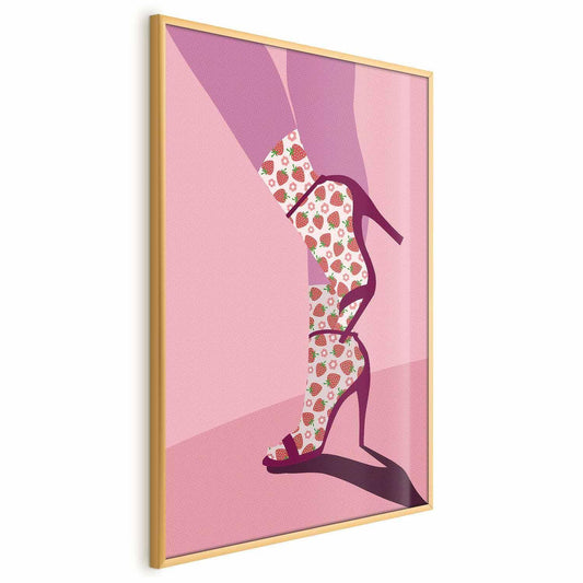 Poster Erdbeersocken – Verspielt, frech & modern