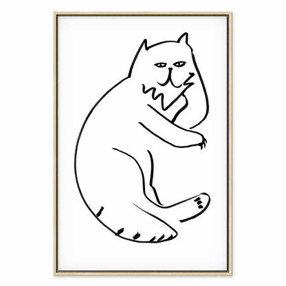 Leinwandbild - Cat Relaxing (1 Part) Vertical