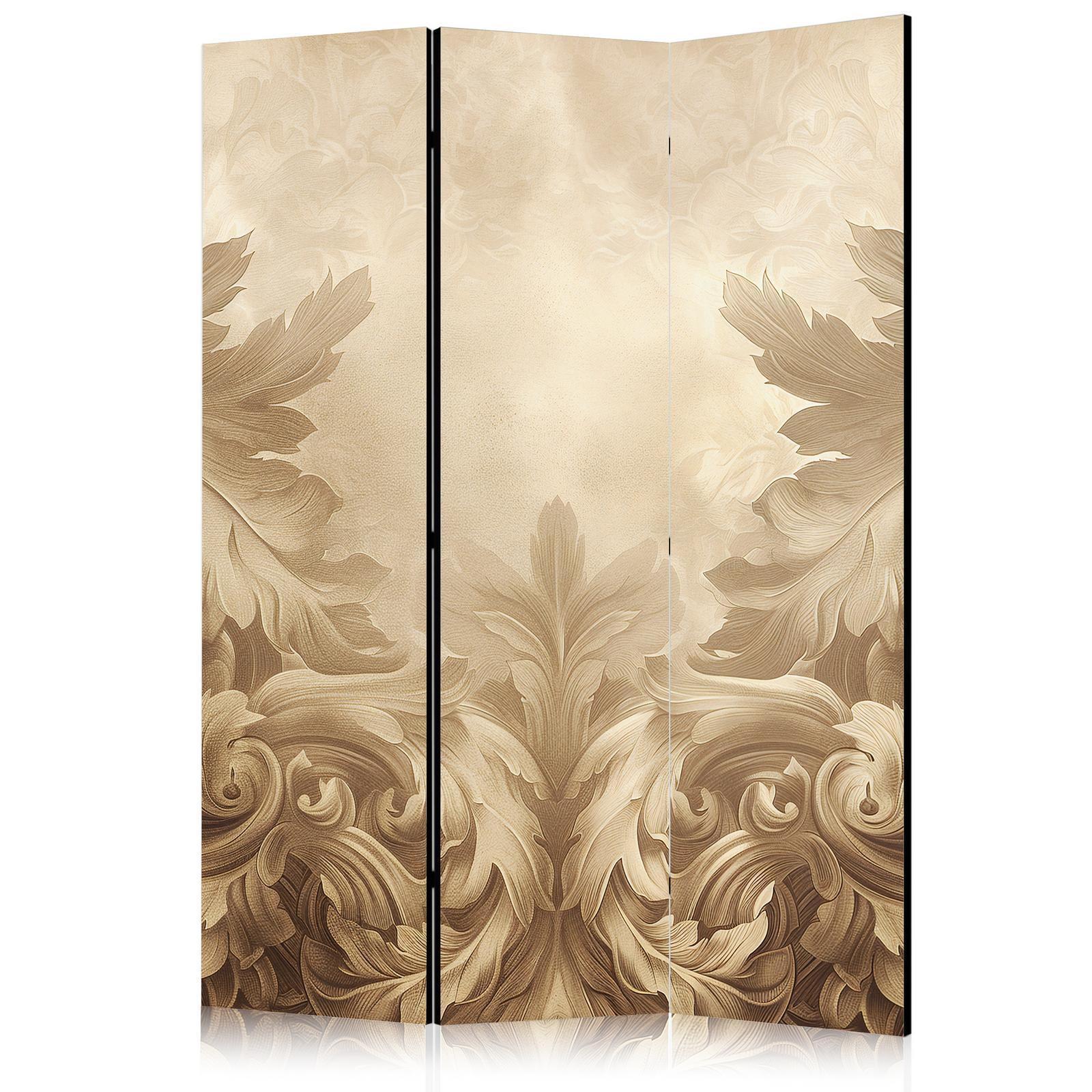 Paravent - Carved Baroque Ornaments - Rich Composition in Sepia Colors Artgeist