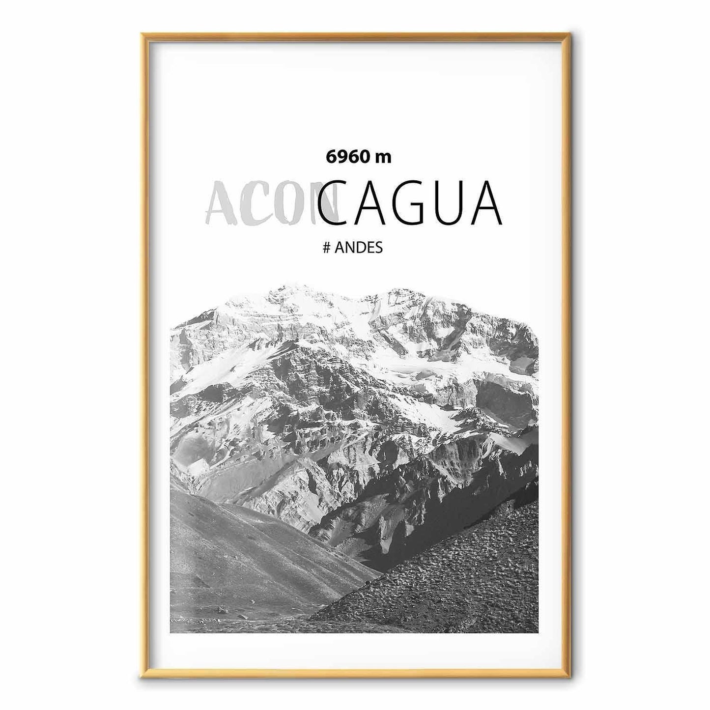 Poster - The majestic peak of Aconcagua mountain crown mountain landscape